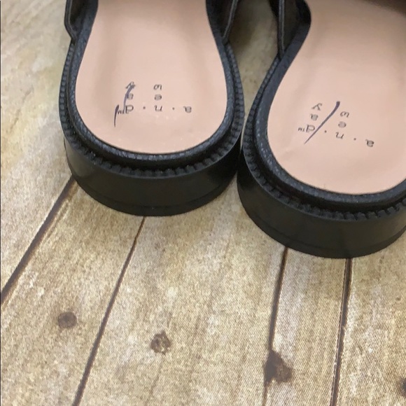 A New Day Black Studded Mules - Picture 3 of 5